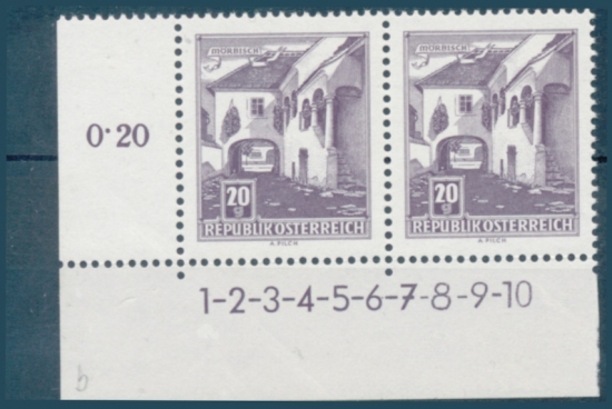 Briefmarke mit Symbolzahl(en)